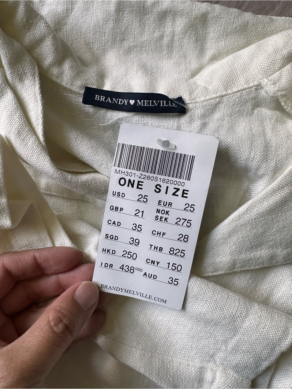Brandy Melville Cream Cropped Short-Sleeve Blazer - Picture 3 of 3